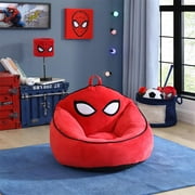 كرسي Marvel Spiderman المضغوط لحقيبة الفاصوليا للأطفال ، أحمر
