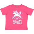 thumbnail image 3 of Inktastic My Aunt Loves Me Unicorn Girls Toddler T-Shirt, 3 of 5