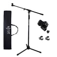 thumbnail image 2 of Clef Audio Labs Tripod Mic Stand, One-Handed Clutch Height Adjustment and Telescopic Boom Arm - Cable Management Clips, Universal Mic Holder Mount, Adapter and Carry Bag included, 2 of 4