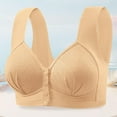 thumbnail image 2 of FYDUU Women's Minimizer Bras New Women's Front Closure Bras No Underwire Push Up Bra Fixed Cup Bra Beauty Back No Top Thin Bra Backless Strapless Bra, 2 of 4
