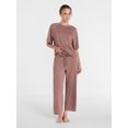 thumbnail image 3 of Joyspun Women's French Terry Knit Sleep Top with Short Sleeves, Sizes XS-3X, 3 of 6