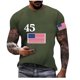 thumbnail image 1 of Mens Casual Pantalones Cortos Raya Impresión Suéter Fitness Deportes Camiseta, Poliéster Cuello Redondo Blusa para Al Aire Libre, Diario Y Primavera Verano Desgaste, 1 of 2