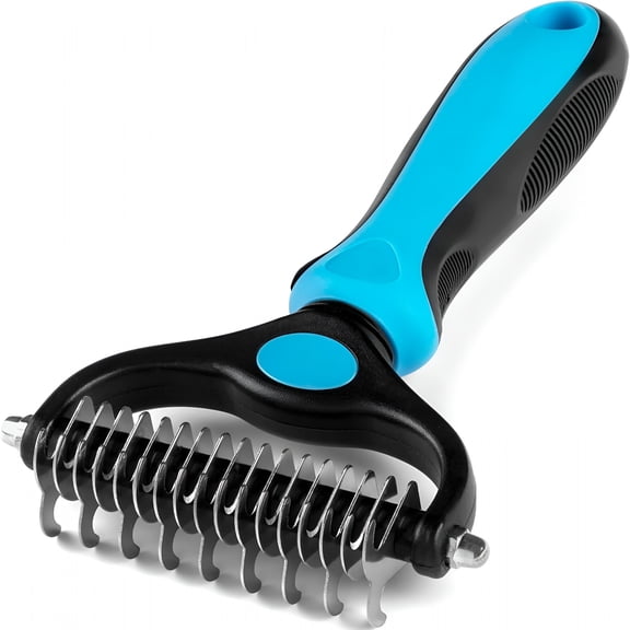 ACDANC Pet Grooming Brush, Double Sided De-Matting Comb and Rake for Dogs and Cats, Knot Removal
