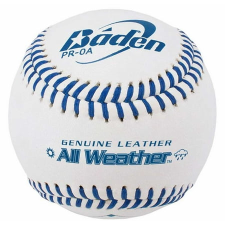 Baden Baseball All Weather Practice Ball Leather PR-0A White/Blue Box of (Best Position In Baseball)