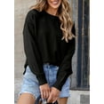 thumbnail image 4 of SHEWIN Women's Sweater Long Sleeeve Pullover Sweater Soft Lightweight Knit Tops 2025 Black L, 4 of 8