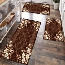 Kitchen Rugs Sets of 3 Non Slip Washable Kitchen Mats for Floor, Waterproof Kitchen Runner Rug, Floor Mat Carpet for Entryway, Laundry, Sink, Hallway, Bathroom