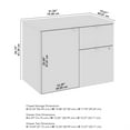 thumbnail image 7 of Stratus 30W Storage Cabinet with Drawers in Platinum Gray - Engineered Wood, 7 of 7