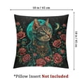 thumbnail image 4 of Acheng Sugar Skull Cat Moon Flowers Graphic For Men Women Kids Throw Pillow Covers Set of 2 18x18in, 4 of 7