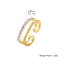 thumbnail image 3 of VNOX Gold Square Ring for Women Diamond Stackable Ring Adjustable Ring Double Dainty CZ Cubic Zirconia Ring, 3 of 3