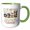 Green/White, variant on 3drose, Brewing up Cuteness. Pleasing Brushstroke Art. Halloween Souvenir, 11oz Magic Transforming Mug