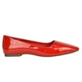 thumbnail image 4 of XY London Womens Maci Patent Faux Leather Square Toe Ballerina Flats, 4 of 5