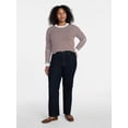thumbnail image 2 of Time and Tru Women's High Rise Relaxed Straight Leg Jeans, 30" Inseam, Sizes 0-22, 2 of 6