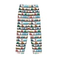 thumbnail image 3 of Lsque Funny Transport Print Women's Pajama Pants, Lounge Pant - Comfortable Home Wear,Elastic Waistband, Stylish Design-Large, 3 of 9