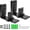 2 Pack, variant on Sliding Barn Door Bottom Floor Guide,Wall Mount Barn Door Floor Guide,Adjustable U Shape Flexible Flush Design-Black(2 Pack)