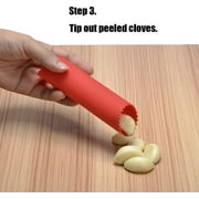 Ludlz 3PCS Premium Garlic Peeler, Food Grade Silicone Garlic Roller, Easy Quick to Peel Garlic Clove without Smell, Odor Free Peeling Tube Tool for Useful Kitchen Tools