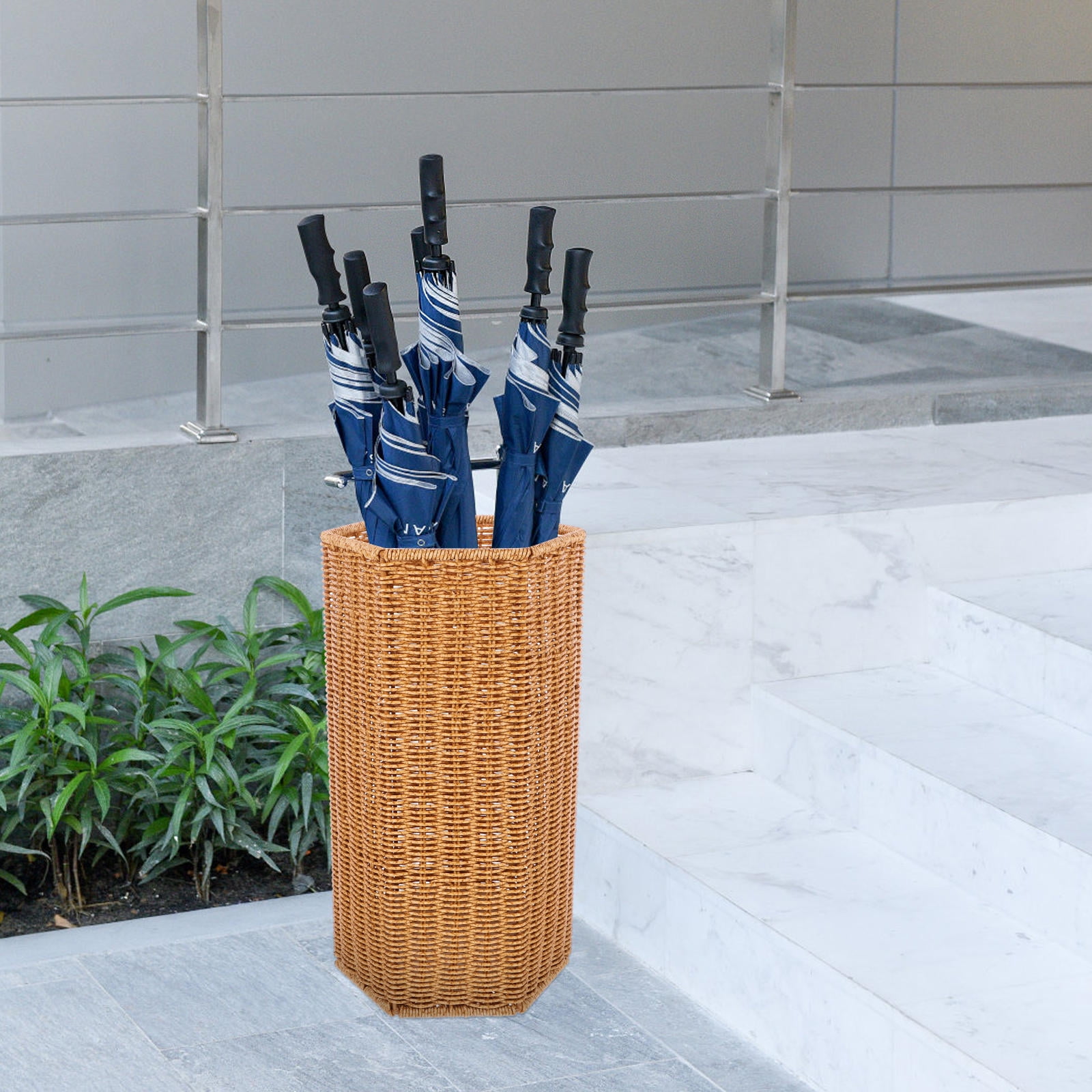 WHAMVOX  Household Umbrella Holder Home Supplies Rattan Multiple Stand Rack