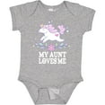 thumbnail image 3 of Inktastic My Aunt Loves Me Unicorn Girls Baby Bodysuit, 3 of 5