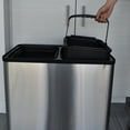 thumbnail image 6 of iTouchless 2 Compartment Recycle Touchless Trashcan 16 gallon Stainless Steel Recycling Bin, 6 of 7