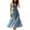 Blue, variant on Women's V Neck Sleeveless Maxi Dress - Solid Color, Chiffon, Casual, Spring/Autumn