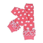 ALLYDREW Ruffle Bottom Baby Girl & Toddler Girl Ruffle Leg Warmer, Peachy Pink Polka Dots