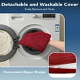 thumbnail image 4 of Chair Cushions for Dining Chairs, Non Slip Chair Pads with Ties and Washable Covers, Memory Foam Kitchen Chair Cushions Set of 6, 16"X16"X2.5", Red, 4 of 12