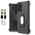 thumbnail image 1 of Value Pack ! for Samsung Galaxy A72 5G Card Slot Magnetic Phone Case 360° Cover Clip Kickstand Holster Hybrid Shock Bumper with Tempered Glass, 1 of 4