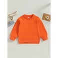 thumbnail image 2 of xiaxaixu Chandails pour Tout-Petits Garçons Filles Manches Longues Col Rond Couleur Unie Chandails à Enfiler Hauts Automne Vêtements pour Bébé, 2 of 7