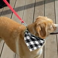 thumbnail image 4 of Classic Buffalo Plaid PetTriangle Bibs Kerchief Red Green Plaid Dog Scarfs B, 4 of 5