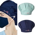 thumbnail image 2 of Comfortable Cotton Working Caps with Adjust Tie Back Breathable Turban Scrub Hat for Men and Women Medicals Care Headwear, 2 of 8