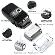 PRITECH Electric Foil Shaver for Men with Popup Trimmer, 2 in 1 Electric Shaver for Men, Rechargeable 3 Speed Adjustable (Black)