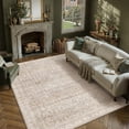 thumbnail image 2 of PureCozy 9'x12' Area Rugs for Living Room Bedroom Dining Room Farmhouse Office Oriental Rugs Washable Non Slip Vintage Traditional Large Beige Rugs Carpets, Beige, 2 of 5