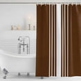 thumbnail image 4 of Brown White Stripe Waterproof Fabric Shower Curtain,Modern Rustic Vertical Striped Waterproof Fabric Shower Curtain for Bathroom Curtains Bathtubs Hotel Shower Curtains with 12 Hooks Small 36x72in, 4 of 8