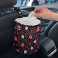 thumbnail image 4 of Jeiento Ladybug Car Trash Can for Back Seat Automotive Car Garbage Cans Vehicle Trash Can Foldable Auto Rubbish Cans Accessories Fit SUV Truck, Black, 4 of 7