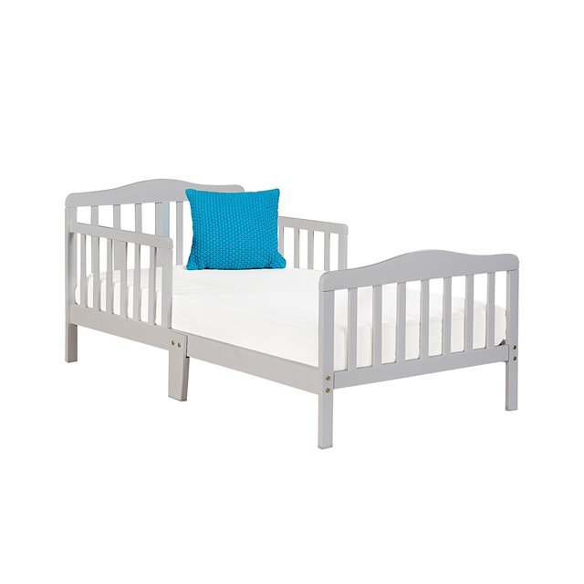 Big Oshi Contemporary Toddler Bed with Headboard Grey