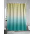 thumbnail image 5 of Yellow Cyan Shower Curtain, Turquoise Gradient Waterproof Shower Curtain Set with 12 Hooks Lightweight Washable Fabric Shower Curtains for Bathroom 72x78 Inches, 5 of 6