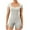 Gray, variant on BLVB Women's Short Sleeve Bodycon Romper Stretchy Square Neck Yoga Exercise Unitard Jumpsuit Gym Clothes