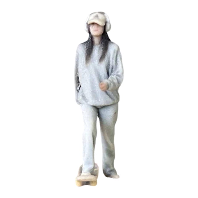 Figura de niña en miniatura a escala 1:64, figura en miniatura robusta para colección, modelo en miniatura pintado para decorar micropaisajes.