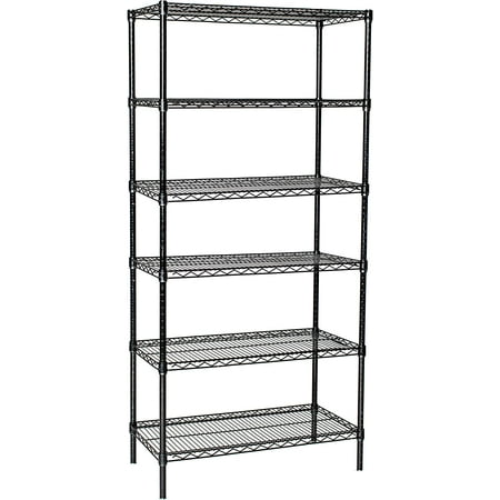 

18 Deep x 30 Wide x 86 High 6 Tier Black Starter Shelving Unit