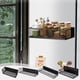 thumbnail image 1 of Organizador de cesta magnética para frigorífico – Estantería de almacenamiento de acero negra, fuerte adhesión, barandillas elevadas, ahorro de espacio para la colada, cocina, oficina, armario, 1 of 6