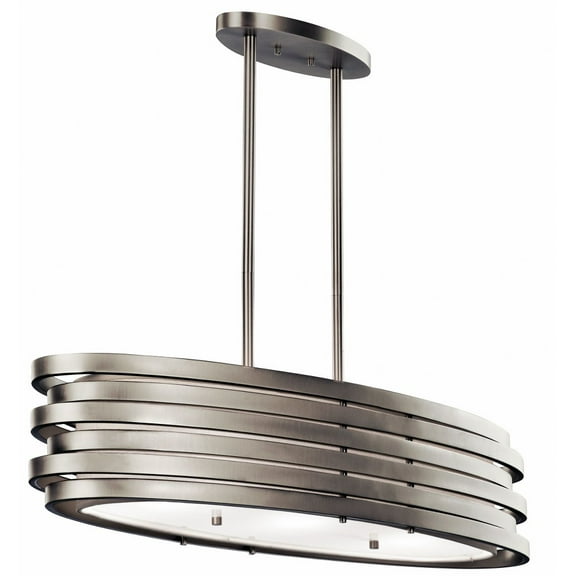 43303NI Kichler Lighting Roswell - 3 Light Oval Chandelier - 12.25 inches wide-Brushed Nickel Finish