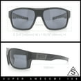 thumbnail image 4 of Locs Mens Rectangle Wrap All Black 90s Gangster Biker Plastic Sunglasses, 4 of 8