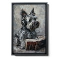 thumbnail image 2 of Hudo Skye Terrier Dog read Book Painting Wall Art, Cute dog Headphones - Funny Dog Canvas Poster for Kids' Room Decor Ready to Hang, 2 of 5