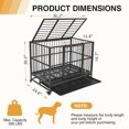 thumbnail image 4 of Walnest 36"H Heavy Duty Dog Cage Small Dog Crate Mini Medium Pets Playpen W/ Tray&Wheels, 4 of 11