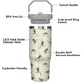 thumbnail image 2 of 30oz Frog Insulated Tumbler with Handle & Straw - Stainless Steel Vacuum Coffee Cup, Leakproof Lid, Gift for Women Men, 2 of 6