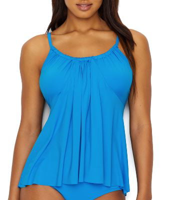 Coco Reef Womens Standard Classic Solids High Neck Bra Sized Cropped Tankini
