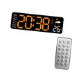 thumbnail image 3 of Reloj de pared LED, reloj de pared Digital portátil con Control remoto, reloj de mesa, Mini reloj para mesita de noche, sala de estar, mesita de noche Negro y naranja, 3 of 8