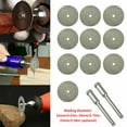 thumbnail image 3 of TFixol 10pcs Diamond Cutting Wheel Sawing Bladings with 2 Connection Shanks 20mm/0.79in Cut-off Cutter Discs for Dremel Rotary Tool, 3 of 7
