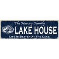 thumbnail image 1 of The HARVEY Family Lake House Sign 6x18 Metal Fishing Cabin Decor 106180101247, 1 of 1