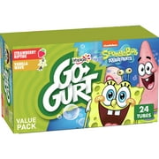 Go-GURT SpongeBob SquarePants Kids Fat Free Yogurt Variety Pack, 2 oz Yogurt Tubes (24 Ct)