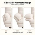 thumbnail image 6 of Hawsaiy Big and Tall Office Chair with Footrest, Ergonomic Executive Desk Chair with Flip-Up Arms, Reclining High Back Computer Chair with Headrest & Side Pockets, White, 6 of 10